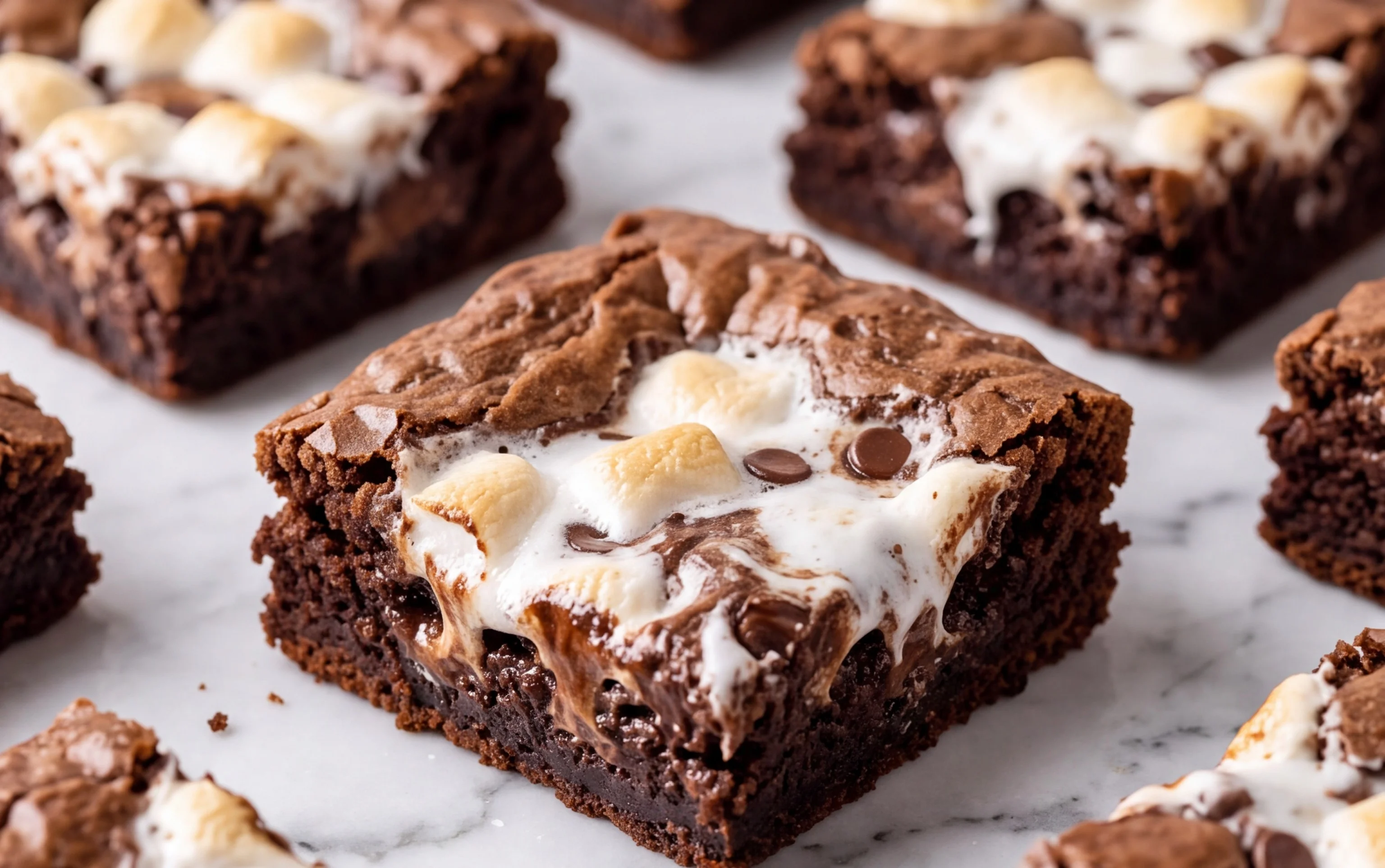 Gooey Marshmallow Swirl Brownies-Decadent Chocolate Dream
