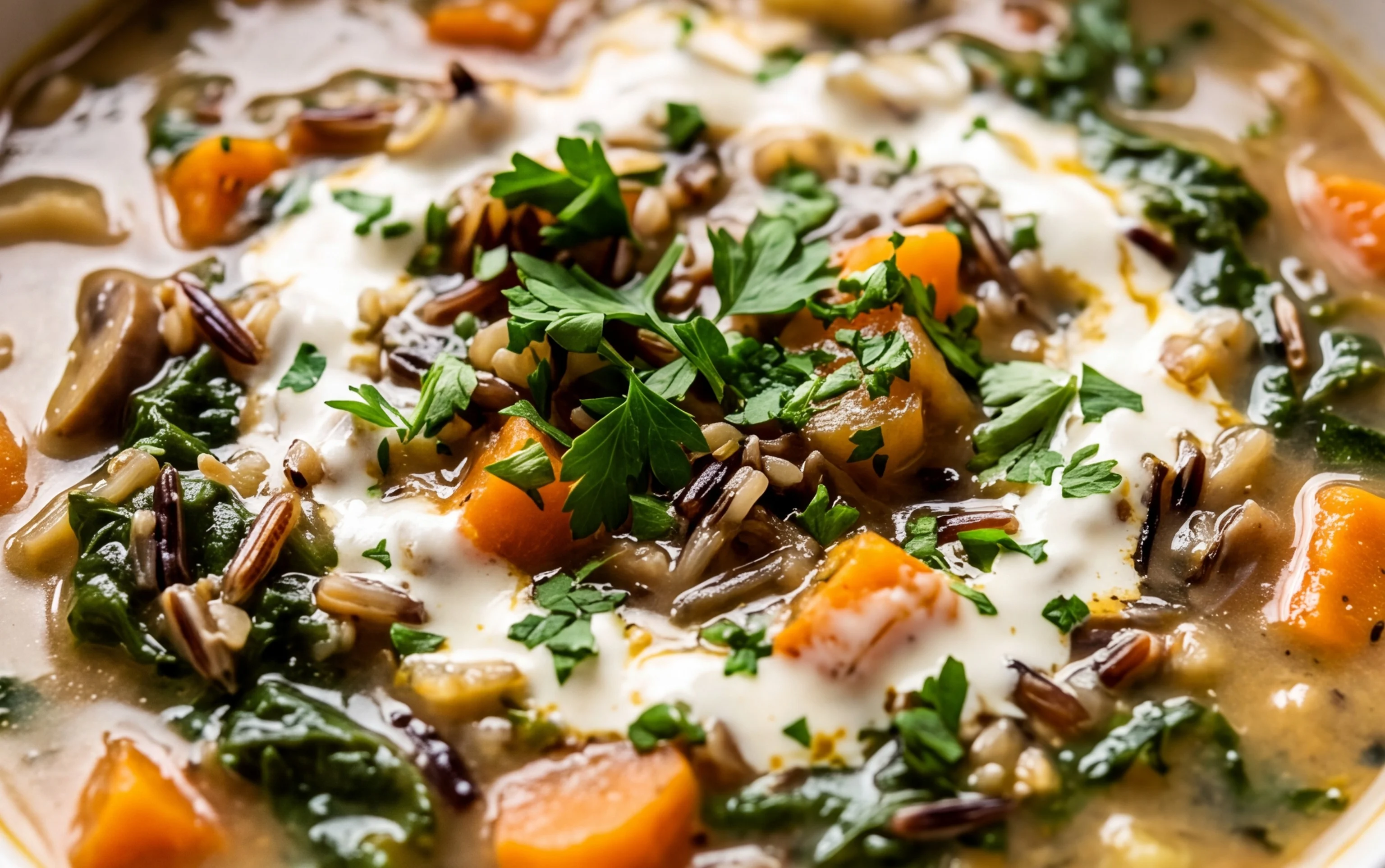 Cozy Autumn Wild Rice Soup